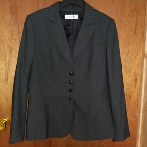 Dark Gray Size 12 Arthur S Levine Suit Jacket Blazer Lined